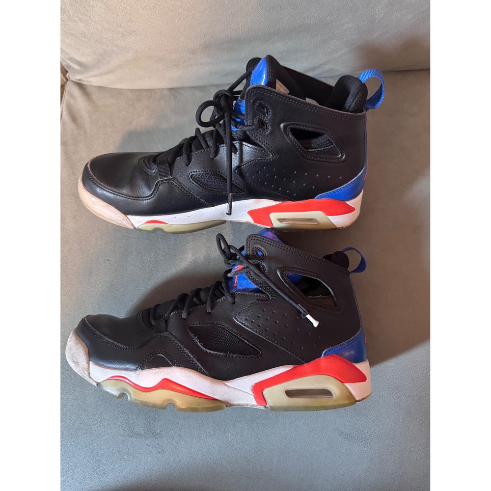Jordan Flight Club 91 Men's Black Blue Basketball Shoes Size 8
